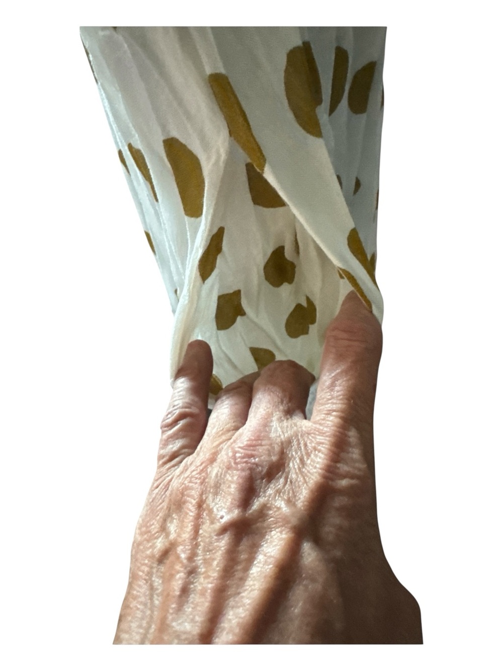 Polka Dot Skirt in White and Gold - Picture 7 of 11
